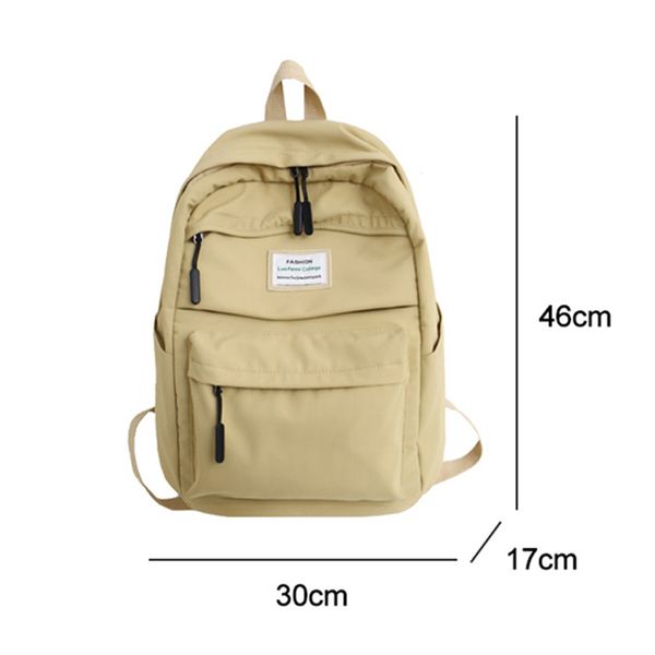 

college teenager school bags for girls large oxford waterproof backpack women book bag big teen schoolbag khaki leisure 2019 new