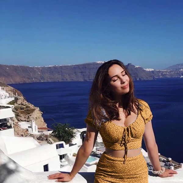 

womens printed crop side split tight hip skirt suit two piece set club outfit women crop and mini skirt sexy, Gray