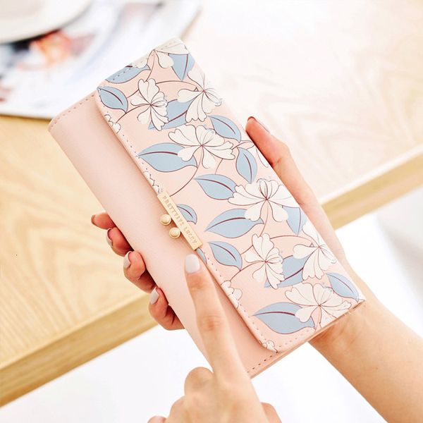 

brand high capacity new fashion women long design three folds pu leather women's wallets, Red;black