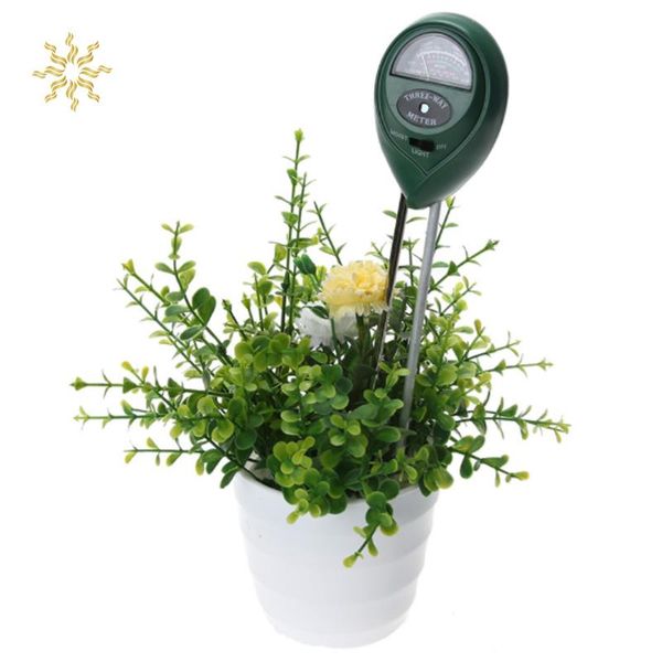

watering equipments 3 in 1 soil ph meter tester moisture for plants crops flowers vegetable hydroponics analyzer