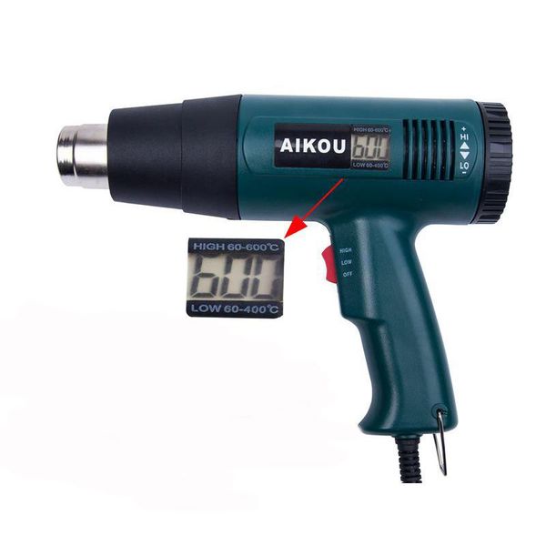 

professional heat guns 1800w electric air gun dual wind speed thermoregulator film with nozzle digital display power tool