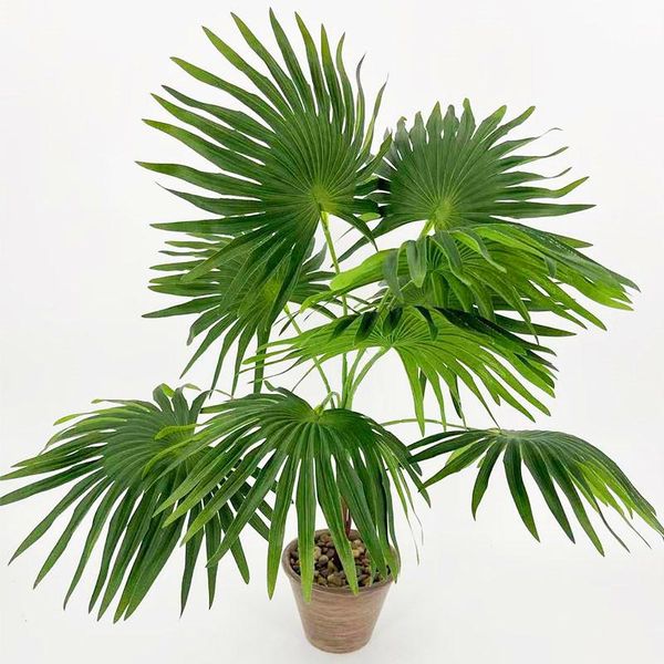 

82 cm green artificial palm tree silk leaves plants garden home decoration scutellaria tropical fake plants
