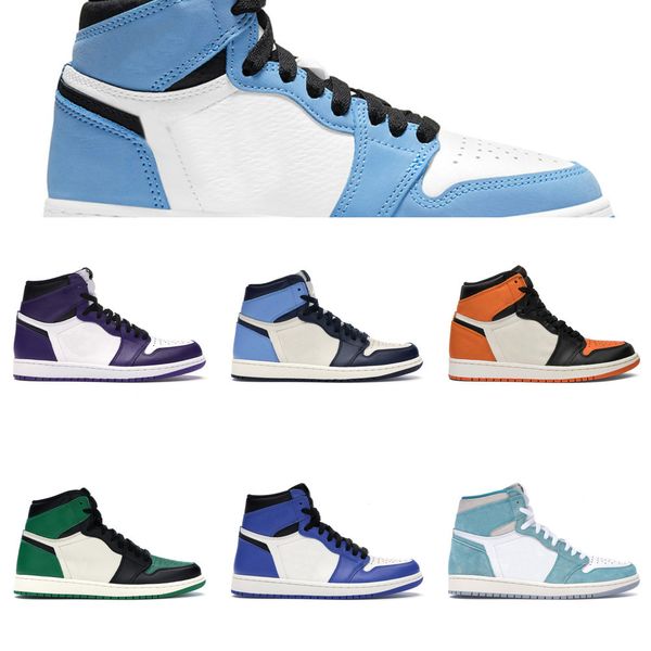 

2021 mens basketball shoes 1s women jumpman 1 university blue hyper royal silver toe smoke grey dark mocha twist sneaker outdoor sports8air