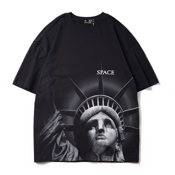 

2021 new space statue of liberty men's 100% cotton t-shirt women t shirt s|streetwear 0trb, White;black
