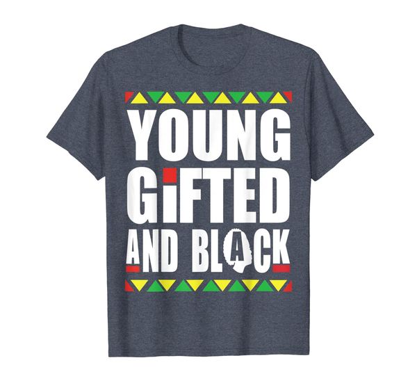 

young gifted and black history month t shirt, White;black
