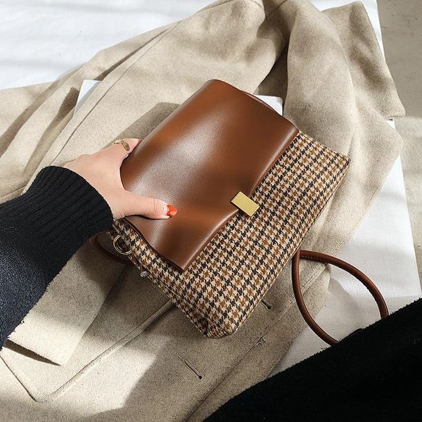 

cross body fashion lattice women's bag messenger all-match ins korean style shoulder bags