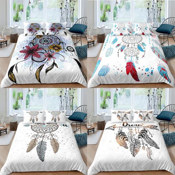 

bedding sets dream catcher 3d set king size polyester duvet cover and pillowcase home textiles 2/3pcs for wholesale bedroom