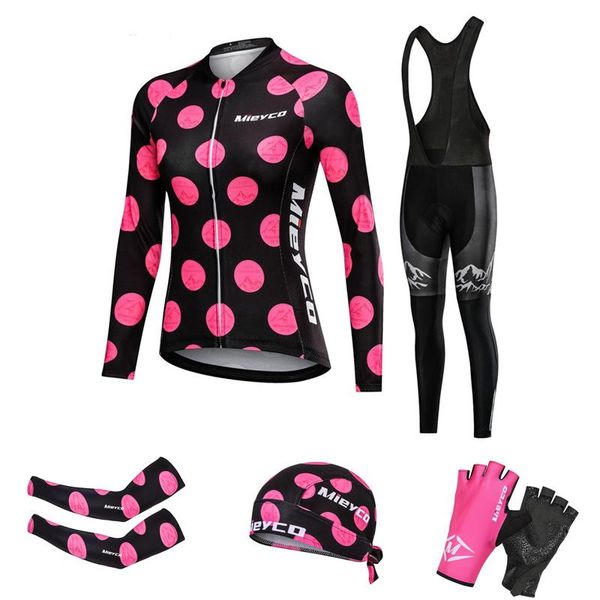 

racing sets cycling jerseys mujer long sleeve outdoor mieyco 2021 spring autumn bicycle roupa de ciclismo feminina bicicleta suit, Black;blue
