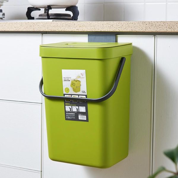 

waste bins kitchen wall-mounted trash can cabinet door-mounted bathroom folding recycling