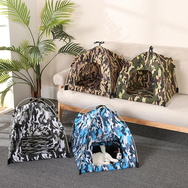 

2021 new dog beds and houses bed pet accessories for dogs mat cat plush house cats plaid pets supplies big small cushion a tents