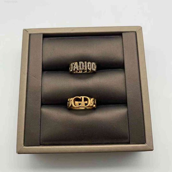 

index dio/christian dijia finger / dejia letter old style ja cd chain brass ring female, Red;brown