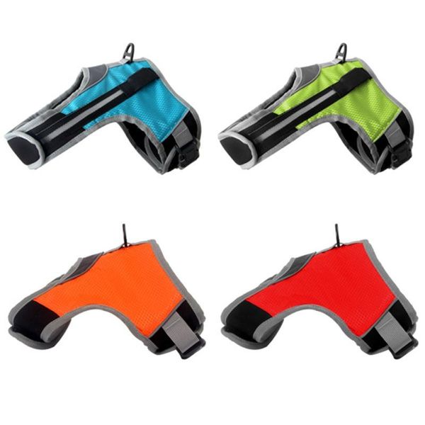 

dog collars & leashes k-shaped luminous led harness for pet chest medium and large dogs glow flashing light-up night travel