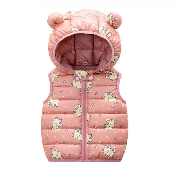 

children's clothing 2021 winter new cartoon vest girl autumn sleeveless down jacket children's coat, Camo