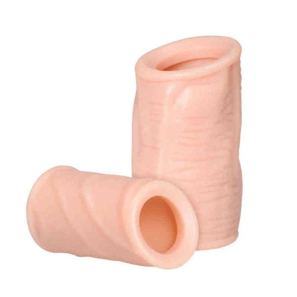 Nxy cockrings 2pcs protege prepúcio anel pênis extensor manga preservativo galo massagem macho castidade íntima bens sexuais brinquedos para homens 0215