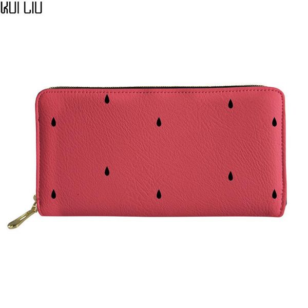 

wallets customized wallet 2021 women watermelon designer leather long purse travel card holders clutch money coins pink bags organizer, Red;black