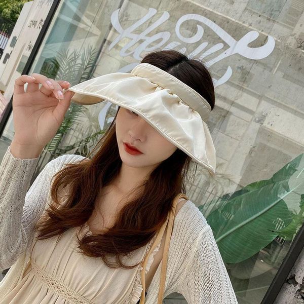 

wide brim hats hat girl summer folding cap parent-child shell sunblock sunshade empty anti ultraviolet sun, Blue;gray