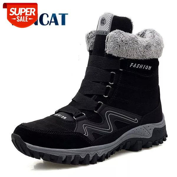 

new winter men's boots plush warm ankle boots waterproof couples snow outdoor desert military boot big size 35-46 #2d3i