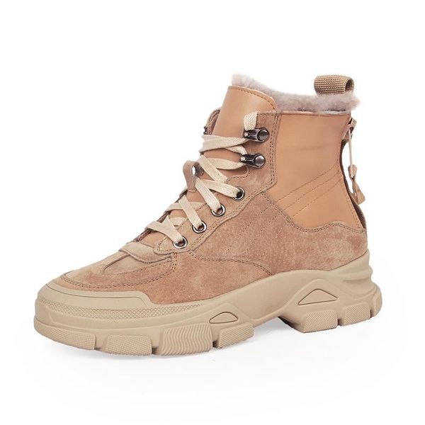 

boots genuine leather snow women winter thick fur warm shoes sneakers 2021 ankle black zipper boot
