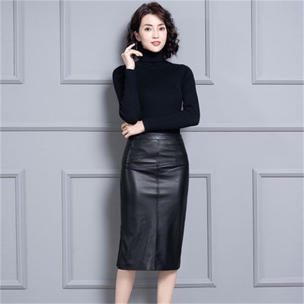 

2021 genuine new fashion sheep out of real leather k12 neau, Black