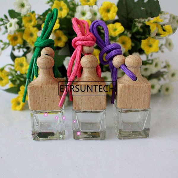 

storage bottles & jars 6ml empty glass bottle for car perfume essential oils hanging on car-styling accessories f1748