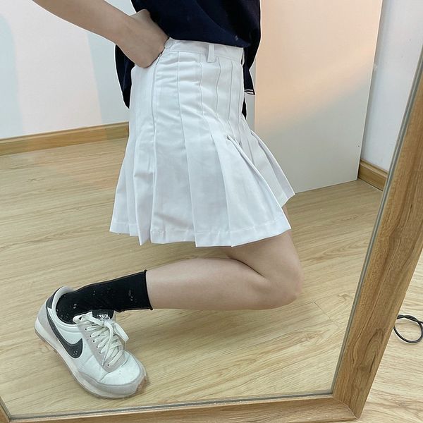 

dress skirt tb college style pleated half women's classic high waist slim a-line short suit to prevent spring and summer, Black;gray