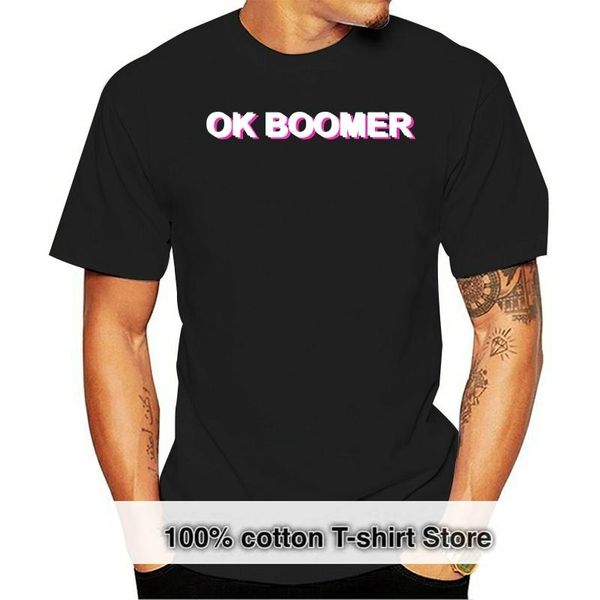 

men's t-shirts ok-boomer ok boomer retro gen z millennial trending t-shirt trends tee shirt, White;black
