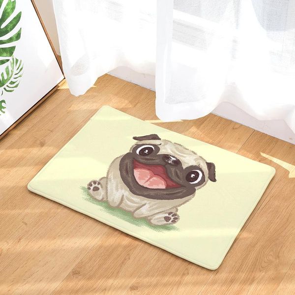 

cushion/decorative pillow home decor doormat cute dog printing non-slip bathroom kitchen soft flannel carpets livingroom brand rug