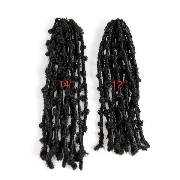 Distressed Butterfly Locs 12 pollici Crochet intrecciare le estensioni dei capelli ombre bug Nodi maculati gancio regalo 2021 stili di moda