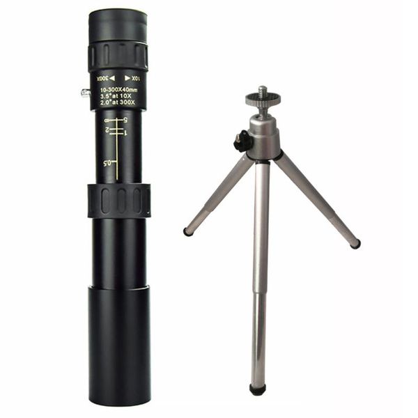 

telescope & binoculars 10-300x40 zoom monocular high definition with tripod tool