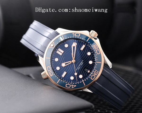 

2020 sea ceramic bezel business aqua watches 007 terra men sport wristwatches james bond boss master mens watch d1081, Slivery;black