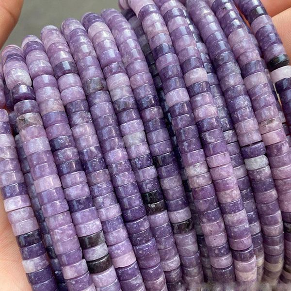 

other natural purple lepidolite heishi rondelle spacer beads for jewelry making strand 15 inch diy accessorries bracelet