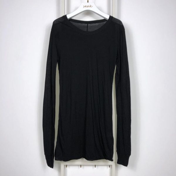 

men's t-shirts owen seak men bottoming shirt 100% cotton gothic style clothing tees summer women black long t size xl, White;black