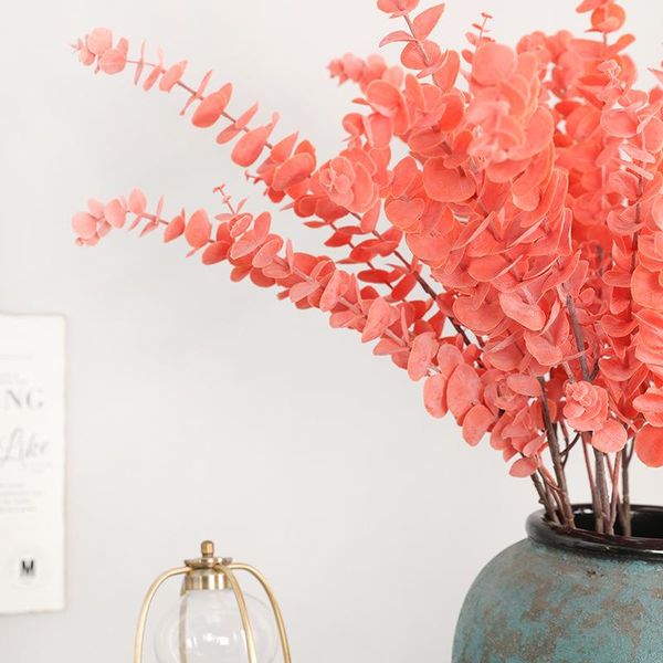 

artificial plant 3 fork candy eucalyptus leaves wedding domestic ornaments imitation flowers money leaf