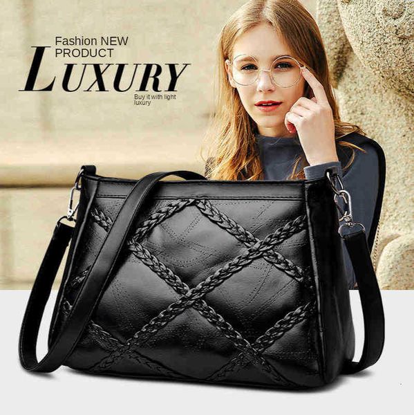 HBP não-marca Summer Fashion Leather Braid Trend Trend Versátil Messenger feminino Bag Sport.0018