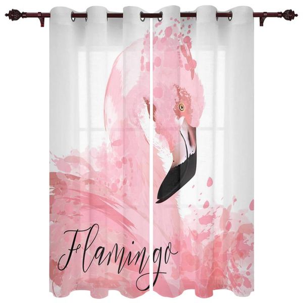 

exquisite home curtains flamingo pink living room bedroom kitchen translucent polyester decorative curtains