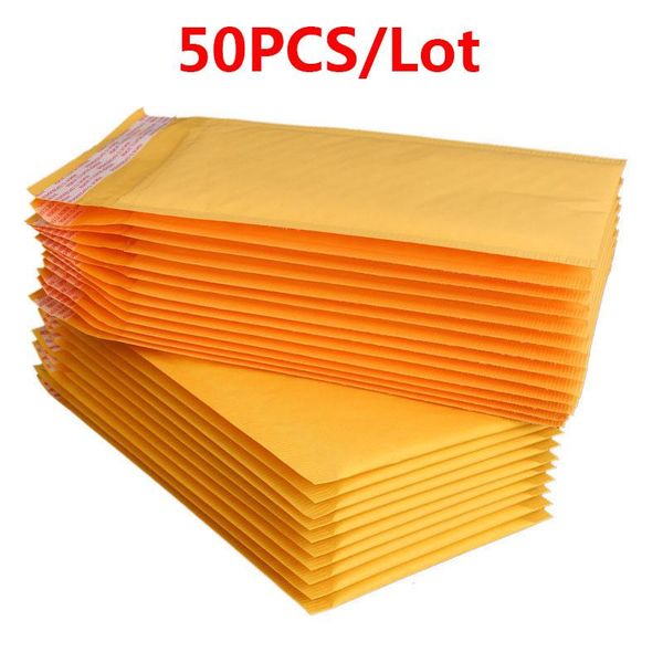 

gift wrap 50pcs/lot kraft paper bubble envelopes bags self seal mailers padded envelope with mailing bag for magazine