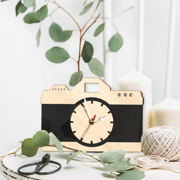 

cartoon camera shape wall clock creative wall clock for home living room bar cafe black battery