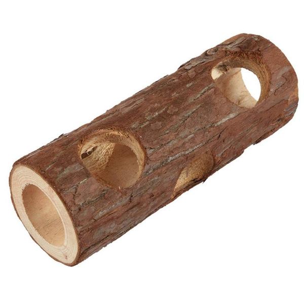 

small animal supplies wooden tunnel tube toy hollow tree trunk chew play for hamster rat gerbil mice chinchilla guinea pig squirrel