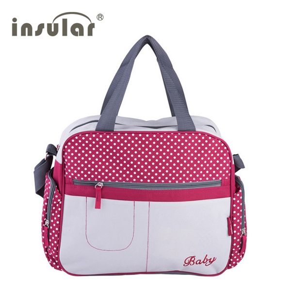 

diaper bags dot printing mummy shoulder messenger multifunctional big stroller bag maternity handbag nappy baby 220222
