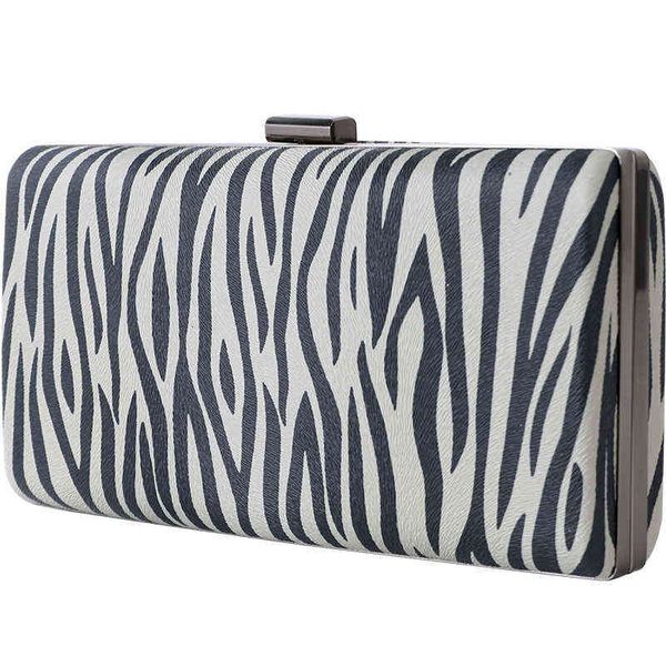 

zebra cross style square bag dinner party hand export sen women's