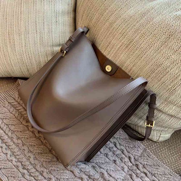 

bucket bag 2021 new fashion leather tote versatile messenger one shoulder commuting large capacity women's
