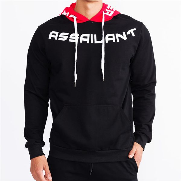 

2021 new men gyms hoodies fitness bodybuilding sweatshirt closure sportswear male workout hooded jacket clothing 2w0t, Black