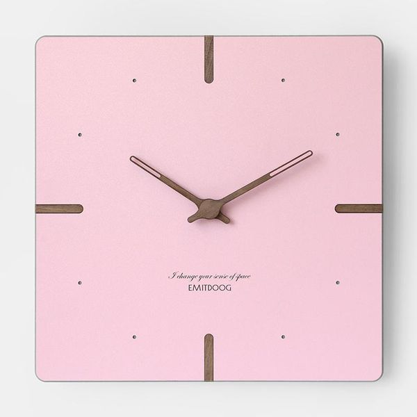 

wall clocks wood nordic clock minimalist silent big mechanism watches home decor relogio de parede living room decoration 60wc
