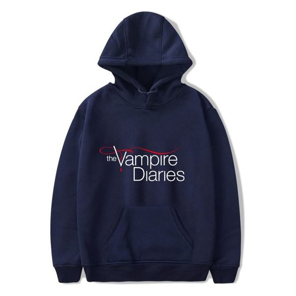 

the vampire diaries 2d print fashion loose men's and women's hooded guards, Black