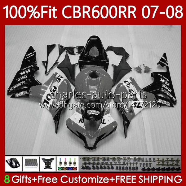 Carrozzeria per stampi a iniezione per HONDA CBR 600F5 600 RR CC F5 07-08 Carrozzeria 70No.40 CBR-600 Repsol bianco CBR600 RR CBR600RR 07 08 CBR600F5 CBR 600RR 600CC 2007 2008 Carenatura OEM