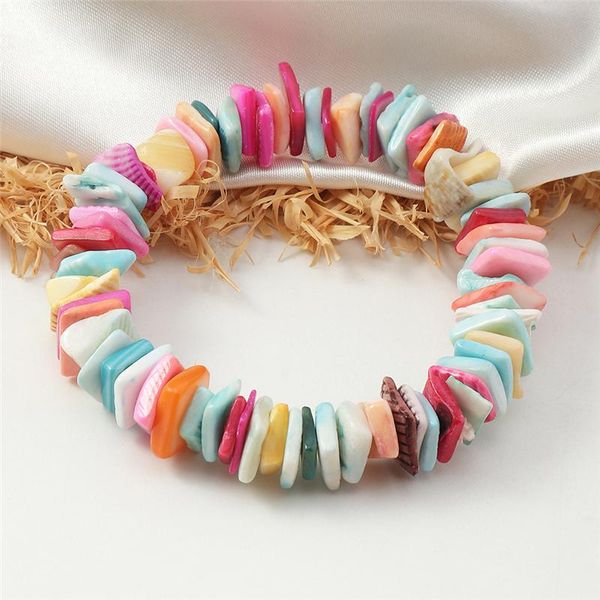 

link, chain bohemia elastic stone bracelet for women female handmade hand band bracelets fashion holiday party jewelry gift, Black