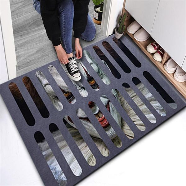

carpets clown trap visual carpet living room bedroom floor mat 3d halloween sewer manhole cover horror home