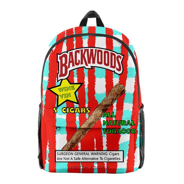 

backpack women men backpacks backwoods cigars 3d print colorful boys girls students school bags oxford travel sports