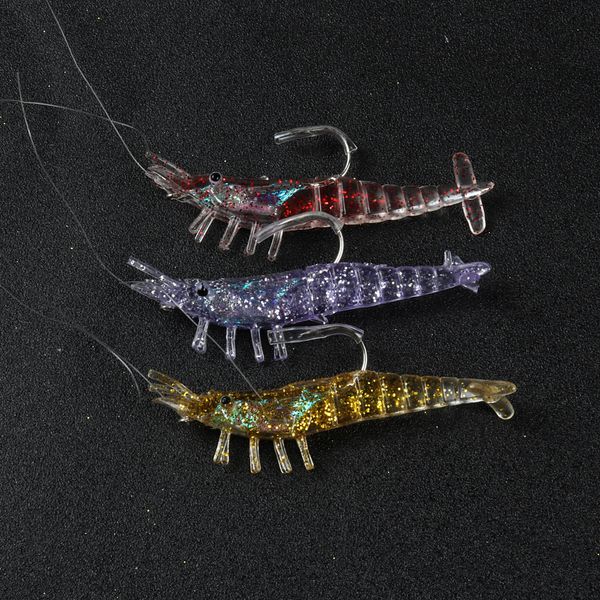 

lead hook head with soft shrimp fishing soft bait lure shrimp jig
