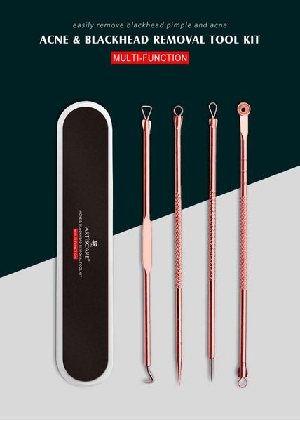 

eyebrow tools & stencils 4pcs acne needle skin care beauty pore cleaning crochet to blackhead tool tslm1